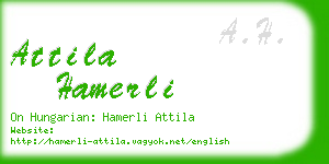 attila hamerli business card